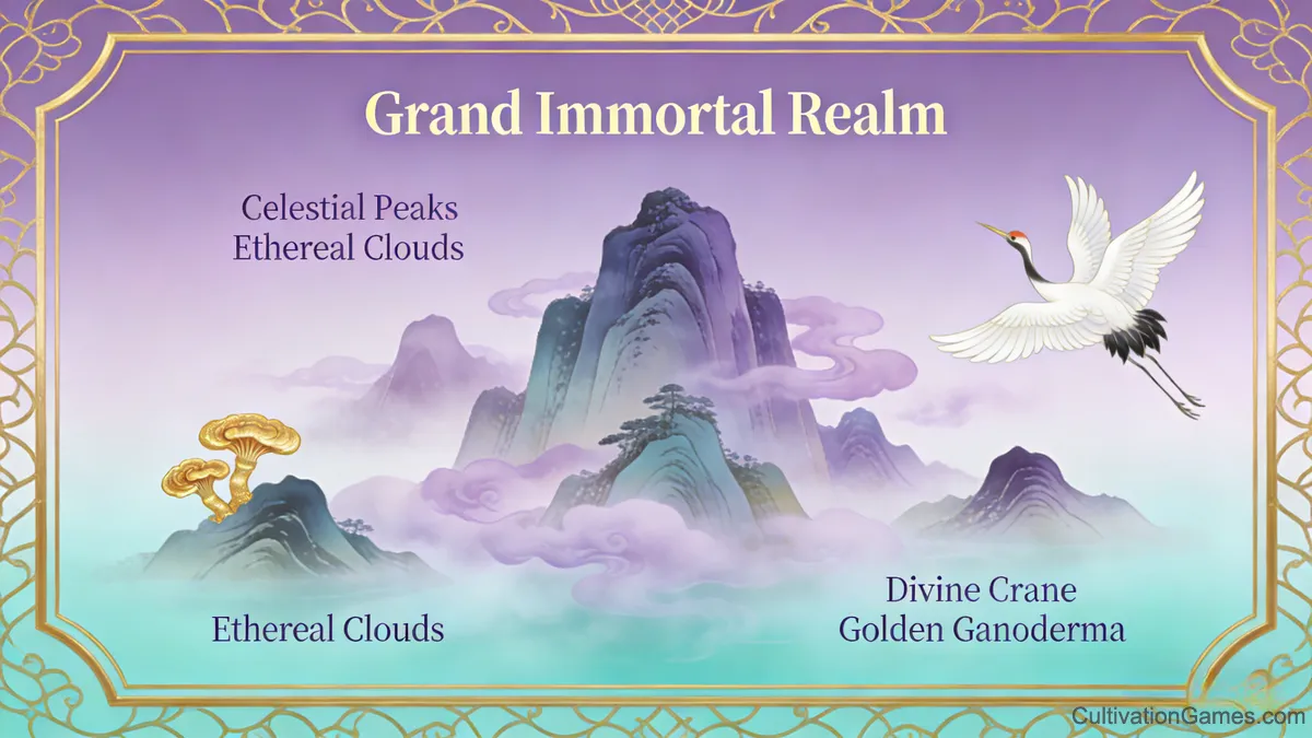 Great Luo Immortal Realm as a retroactively accepted cosmic existence