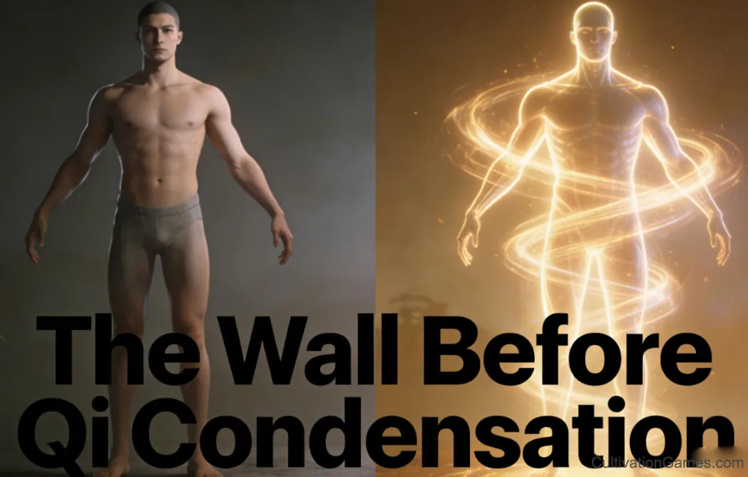 In this image, we see the cultivator at the peak of their physical capabilities in the Body Refinement Realm, ready to transition to the next stage of Qi Condensation. The image symbolizes the physical limit before the spiritual journey continues inward.