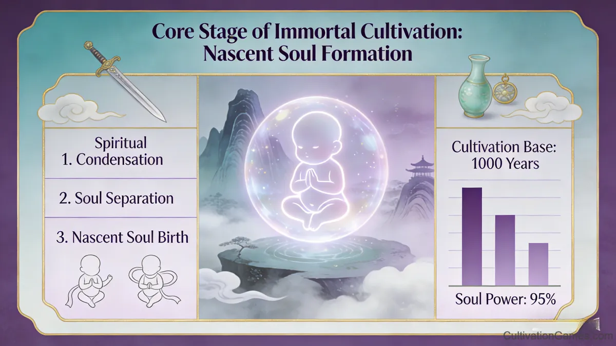 Nascent Soul Formation Diagram, showing spiritual condensation, separation, and soul birth.